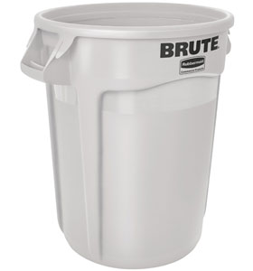 Container rotund Brute cu canale de ventilare  75.7 L  alb  RUBBERMAID
